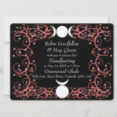 God & Goddess Wiccan Handfasting Invitation Kaart (Voorkant)