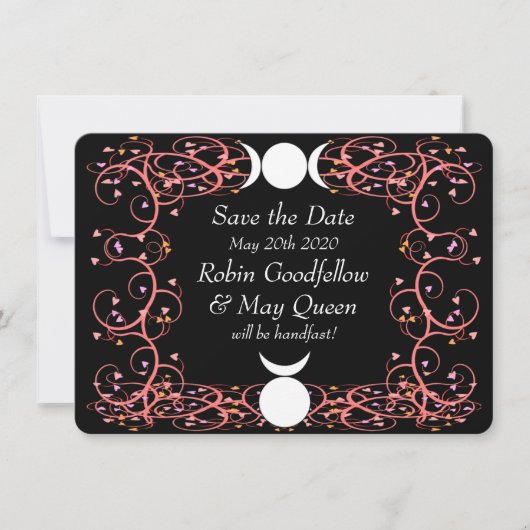 God & Goddess Wiccan Wedding Save the Date Card (Voorkant)
