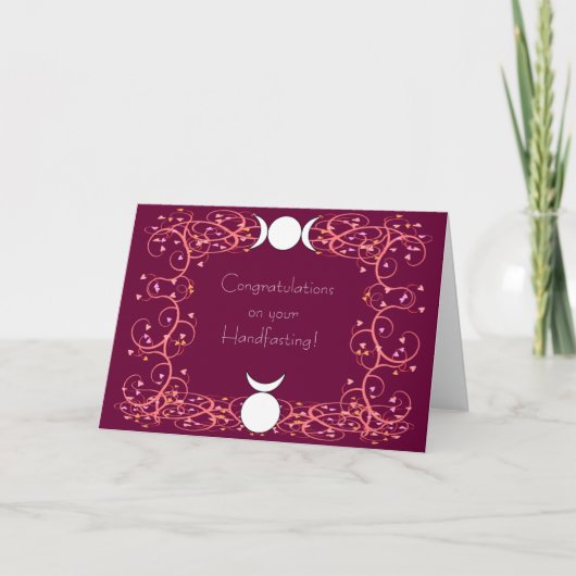 God & Godin Wiccan Handfasting Gefeliciteerd Kaart (Voorkant)