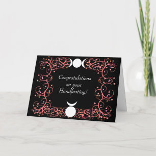 God & Godin Wiccan Handfasting Gefeliciteerd Kaart