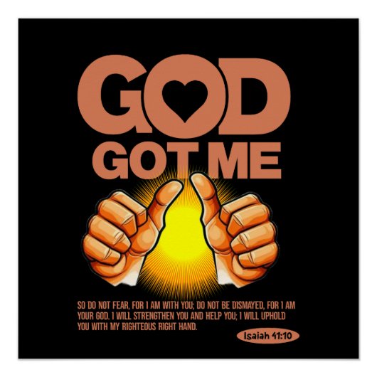 God Got Me: Bijbelvers Perfect Poster (Voorkant)