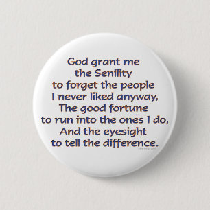 God Grant me Humor Ronde Button 5,7 Cm