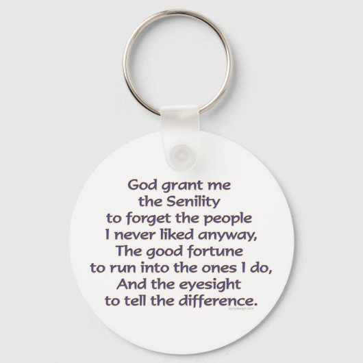 God Grant me Humor Sleutelhanger (Voorkant)