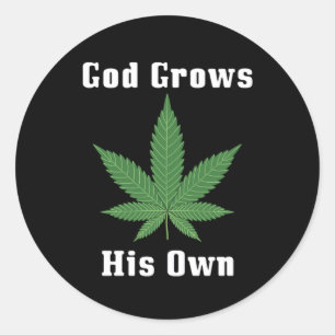 God groeit zijn eigen ronde sticker