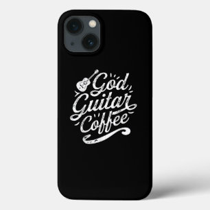 God Guitar Coffee Music Lover Funny Christelijk iPhone 13 Hoesje