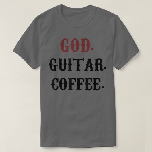 God Guitar Coffee T-shirt (Design voorkant)