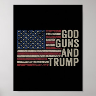 God Guns En Trump - Pro God Gun Grappige Republike Poster