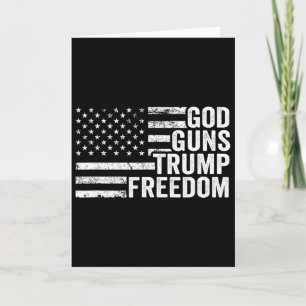 God Guns Trump Vrijheid - Christelijke Grappige Pr Kaart