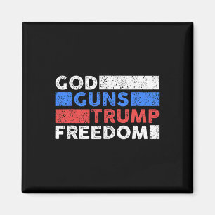 God Guns Trump Vrijheid - Grappig Usa Trump  Magneet