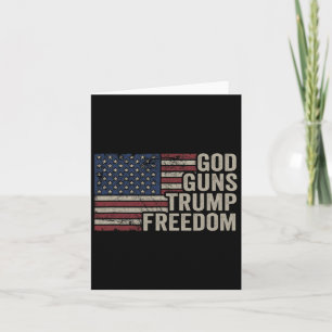 God Guns Trump Vrijheid - Pro Wapen Usa Vlag Grapp Kaart
