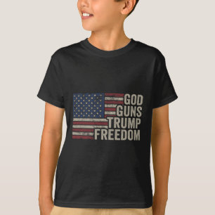 God Guns Trump Vrijheid - Pro Wapen Usa Vlag Grapp T-shirt