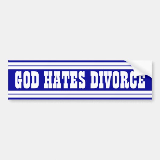 God haat Divorce Bumpersticker (Voorkant)