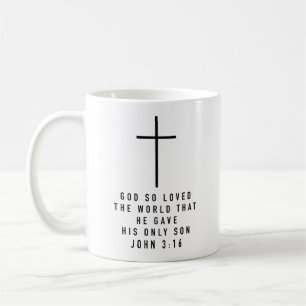God had die wereld zo lief Johannes 3 16 Koffiemok