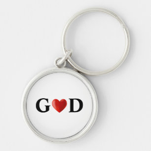 God Hart Calligrafie Sleutelhanger