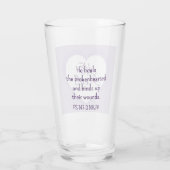 God Heals the Brokenhearted Light Purple Comfort Glas (Achterkant)