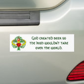 God heeft bier geschapen. . . Bumpersticker (Op auto)