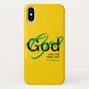 GOD HEEFT DE DEFINITIEVE Christelijke Manuscriptie iPhone X Hoesje