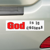 God heeft de macht bumpersticker (Op auto)