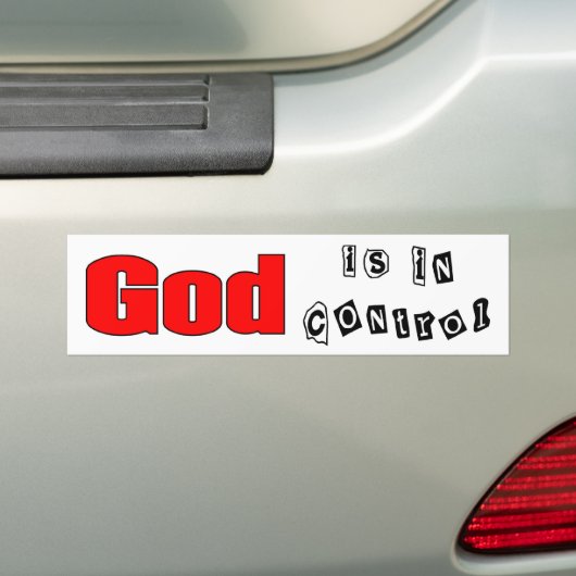 God heeft de macht bumpersticker (Op auto)