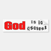 God heeft de macht bumpersticker (Voorkant)