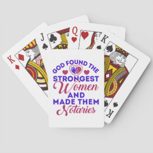 God heeft de sterkste vrouwelijke Notories Notarie Pokerkaarten