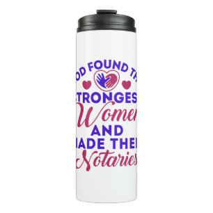 God heeft de sterkste vrouwelijke Notories Notarie Thermosbeker