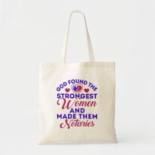God heeft de sterkste vrouwelijke Notories Notarie Tote Bag