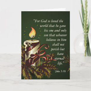 God heeft de wereld zo liefgehad, John 3:16 Kerstm Feestdagen Kaart