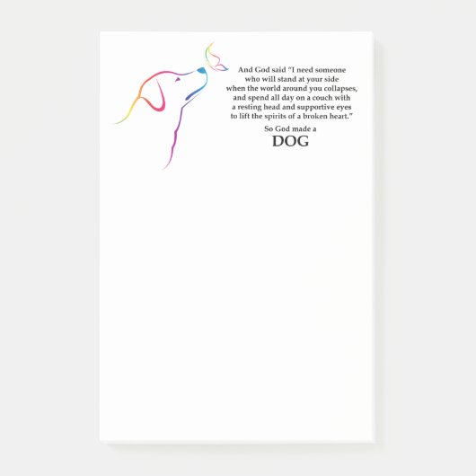God heeft een hond gemaakt post-it® notes (Voorkant)