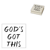 God heeft een houten rubberen stempel (Gestempeld)