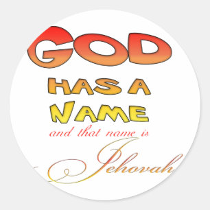 God heeft een naam Jehovah Ronde Sticker
