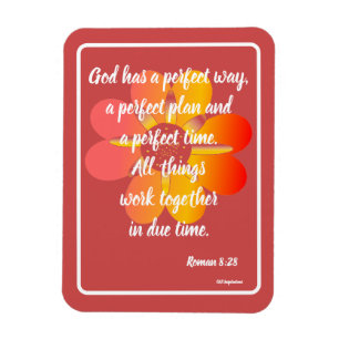 God heeft een perfecte manier Roman 8:28 Kaart Magneet