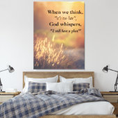 God heeft een plan | Christelijk vertrouwen Canvas Afdruk (Insitu (Slaapkamer))