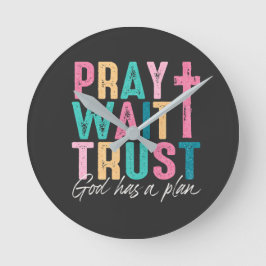 God heeft een plan ronde klok