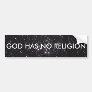 God heeft geen religie bumpersticker