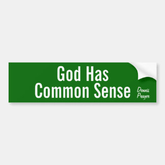 God Heeft Gezond Verstand Bumpersticker