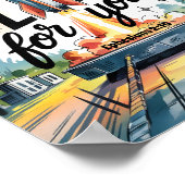 God heeft grote plannen Christelijke Nursery Wall  Poster (Hoek)