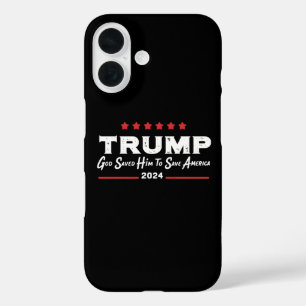 God heeft hem gered om Amerika te redden Trump 47 iPhone 16 Hoesje
