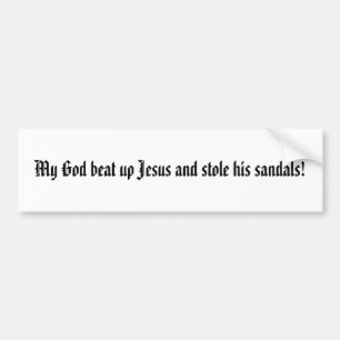 God heeft Jezus verslagen Bumpersticker