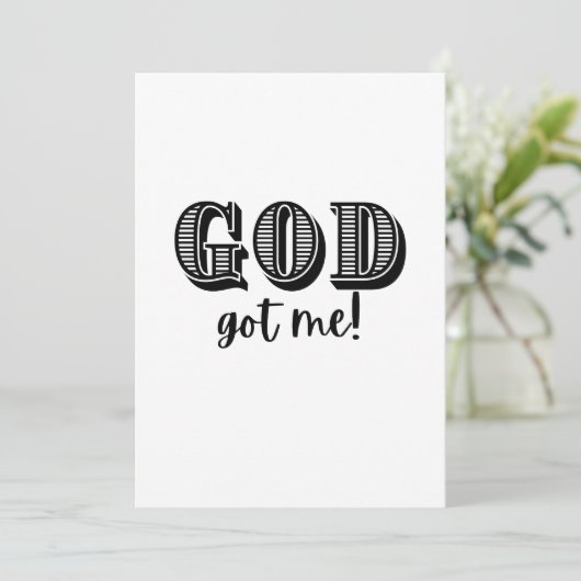 God heeft me gered bedankkaart (Staand voorkant)