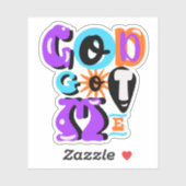 God heeft me retro Christelijk geloof gegeven Sticker (Vel)