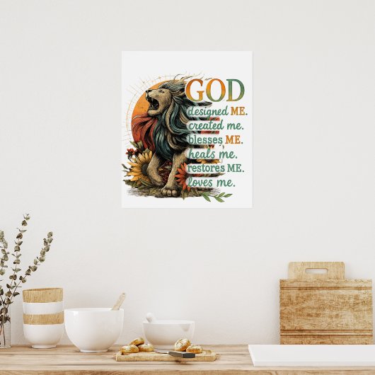 God heeft mij ontworpen... poster (Keuken)