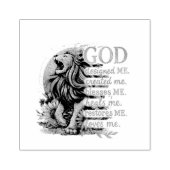 God heeft mij ontworpen... 	rubberstempel (Afrduk)