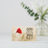 God heeft u niet Creëer om te mengen in Christelij Visitekaartje (Staand voorkant)