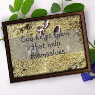 God helpt hen wijsheid gezegde poster