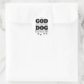 God/Hond - Een MisterP Sticker (Tas)