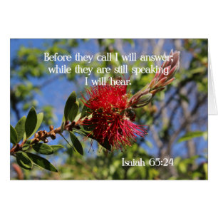 God hoort u bijbelverse blanco Kaart