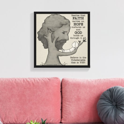 God houdt ons canvas afdruk (Insitu (Woonkamer))