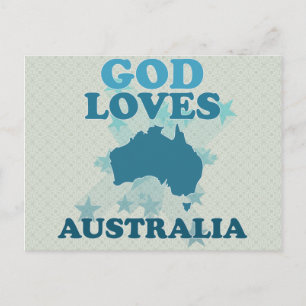 God houdt van Australië Briefkaart
