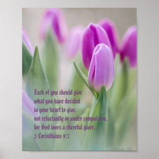 "God houdt van een vrolijke Giver" 2 Korinthiërs 9 Poster